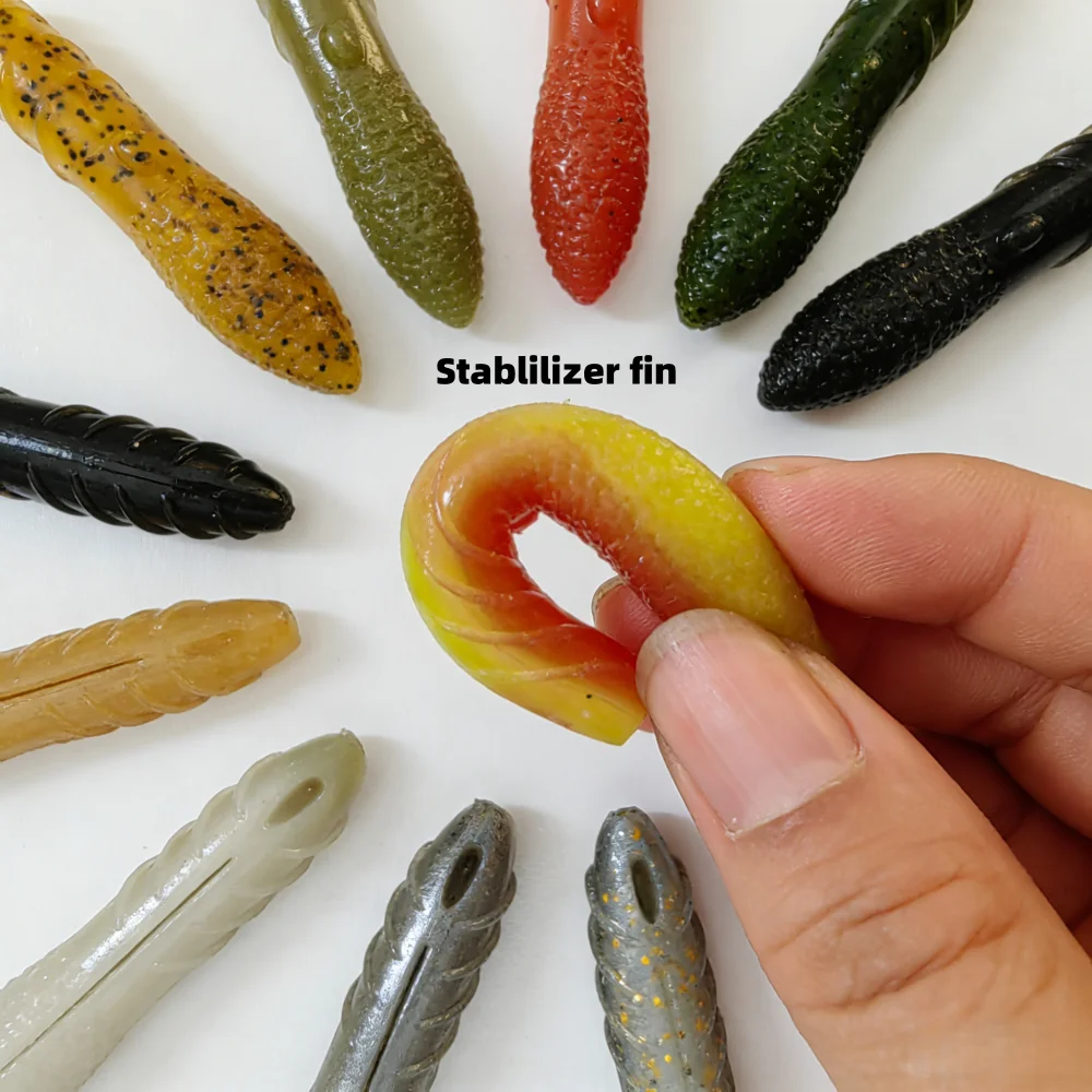 Señuelo Blando MUKUN – Lombriz artificial hundidora para mar - imagen 5