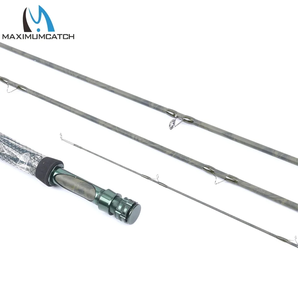 Maximumcatch caña de pescar con mosca de viaje IM10/36T SK, fibra de carbono, acción rápida, 9 pies, 5WT, 4 secciones, tubo de caña Extra duro - imagen 3