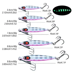 Wobbler metálico luminoso para lubina – jigging