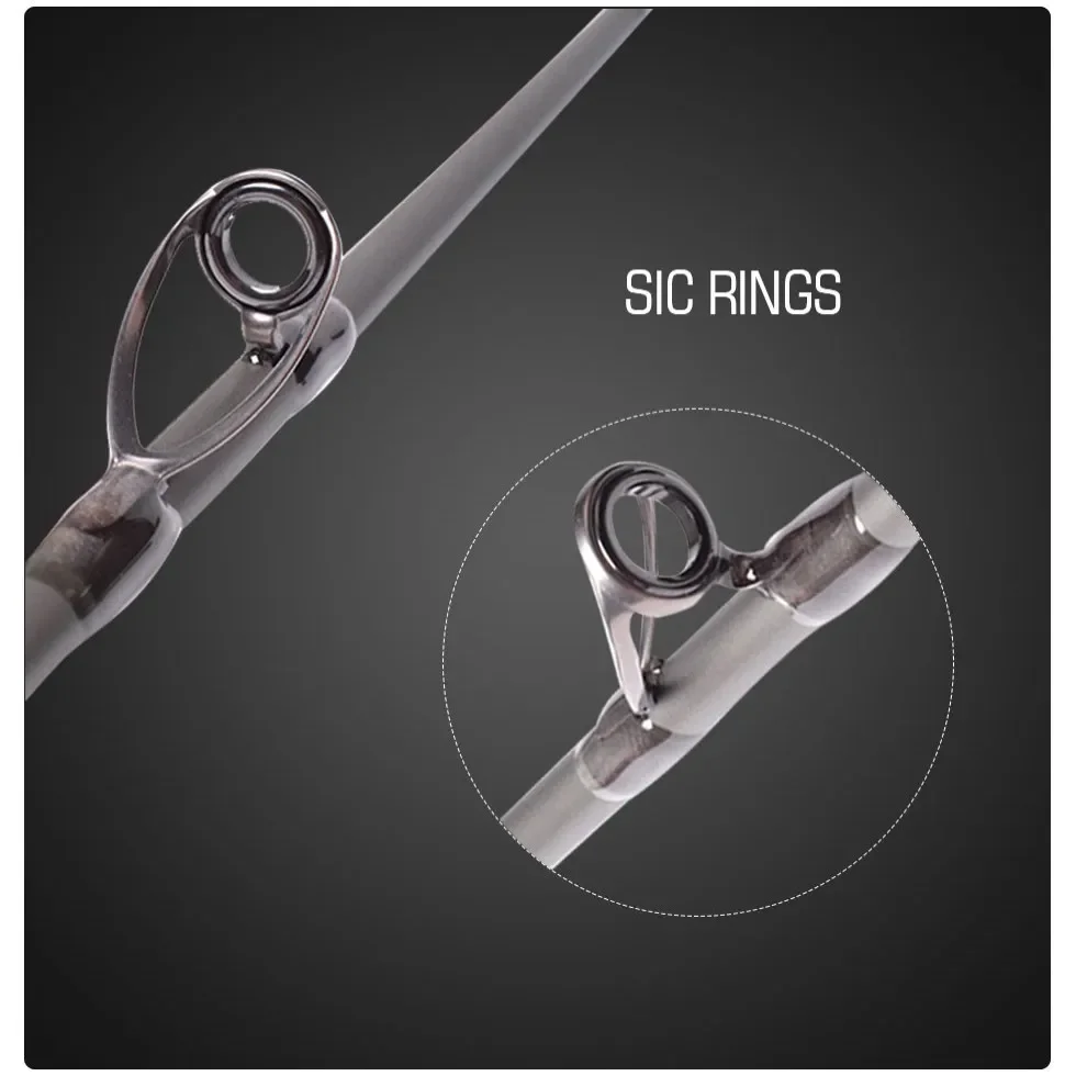 Mavllos RaptorII caña de pescar de agua salada señuelo 80-250g 20-50LB caña giratoria profesional de fundición de carbono para pesca de atún - imagen 5