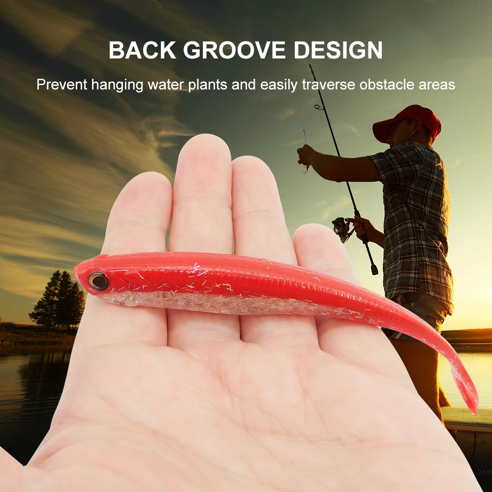 ESFISHING-señuelo de Pesca Real Shad130mm, cebo Artificial de silicona suave, pececillo, Jigging, Señuelos de Pesca para Lucio, trucha - imagen 3