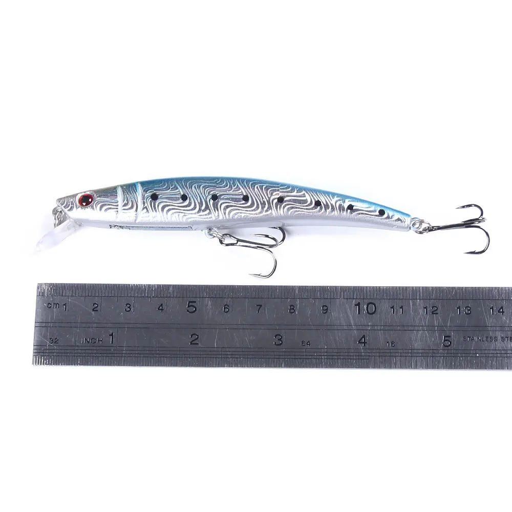 Señuelos de Pesca suspendidos de pececillo, cebo duro Artificial, Wobbler para Lucio, lubina, Jerkbait, accesorios de Swimbait, 115mm, 11g - imagen 4