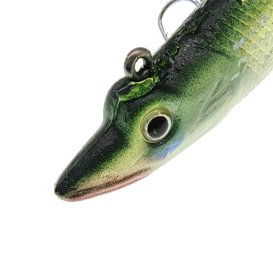 MUKUN jig Head-señuelo de Pesca suave, cebo de goma Artificial, Swimbait, Wobbler, 130mm, 30g - imagen 2
