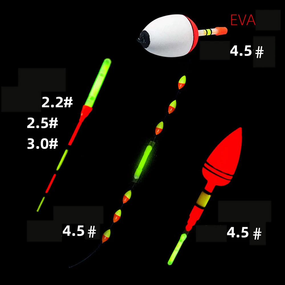 Flotador de pesca luminoso de 10/50 unids/lote, barra de luz fluorescente de 2,2mm, 3mm, 3,5mm y 4mm, barra de flotación nocturna, barra luminosa oscura - imagen 4
