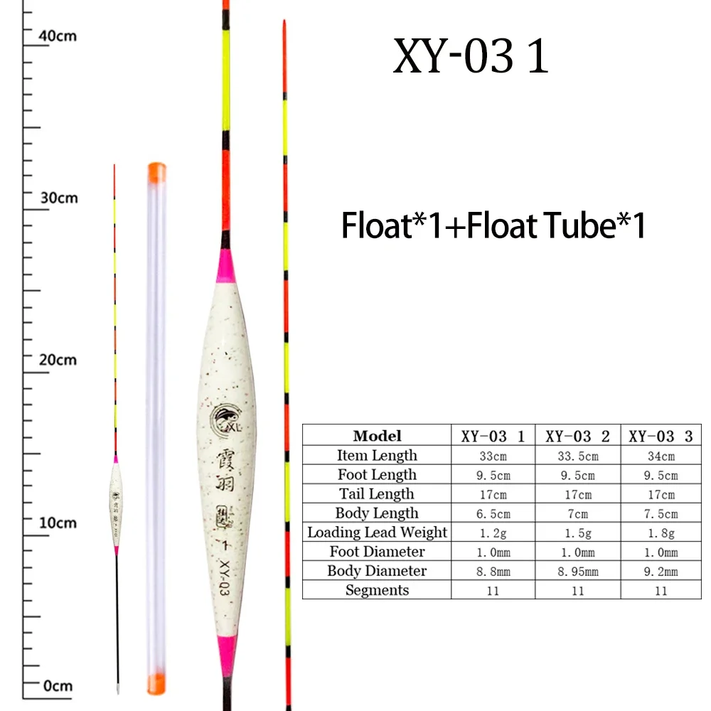 Flotadores de pesca Nano con tubos de flotación, aparejos verticales llamativos, accesorios de herramientas, 1 unidad - imagen 2