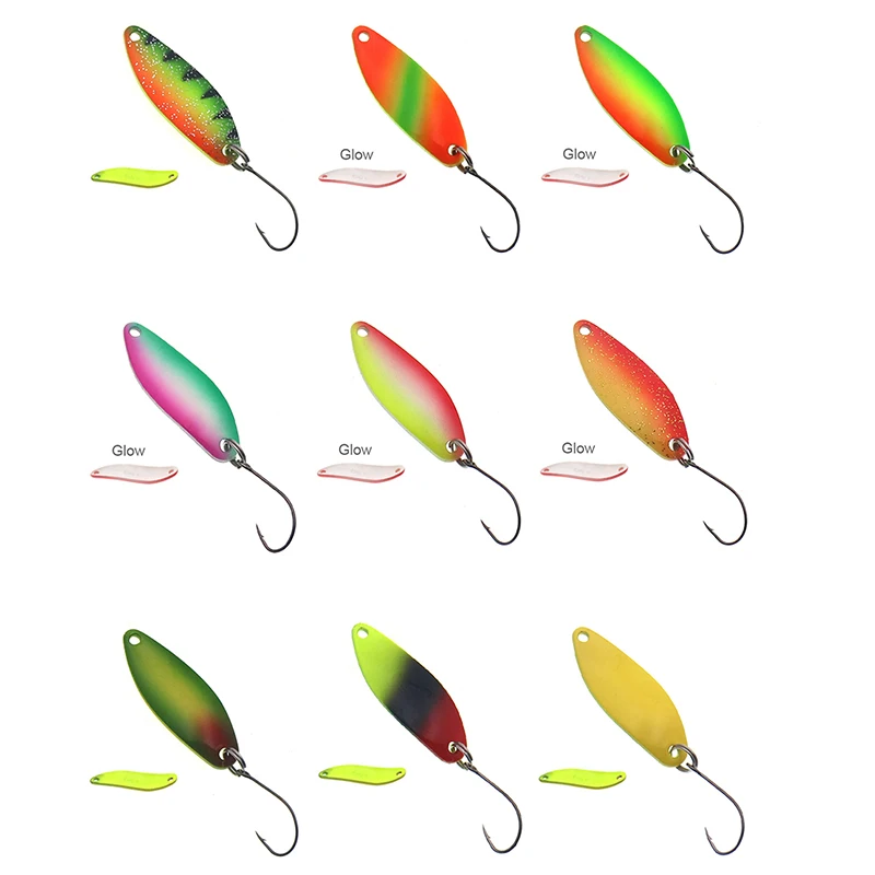 HISTOLURE Cucharas de pesca en forma de S, cebos metálicos giratorios artificiales, cuchara para trucha, 35 mm, 3,5 g - imagen 5