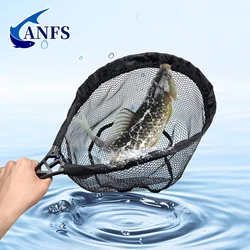 ANFS Red de aterrizaje de pesca, Red de aterrizaje plegable para trucha, Red de trucha de malla recubierta de goma con bolsa de aparejos para trucha y lubina