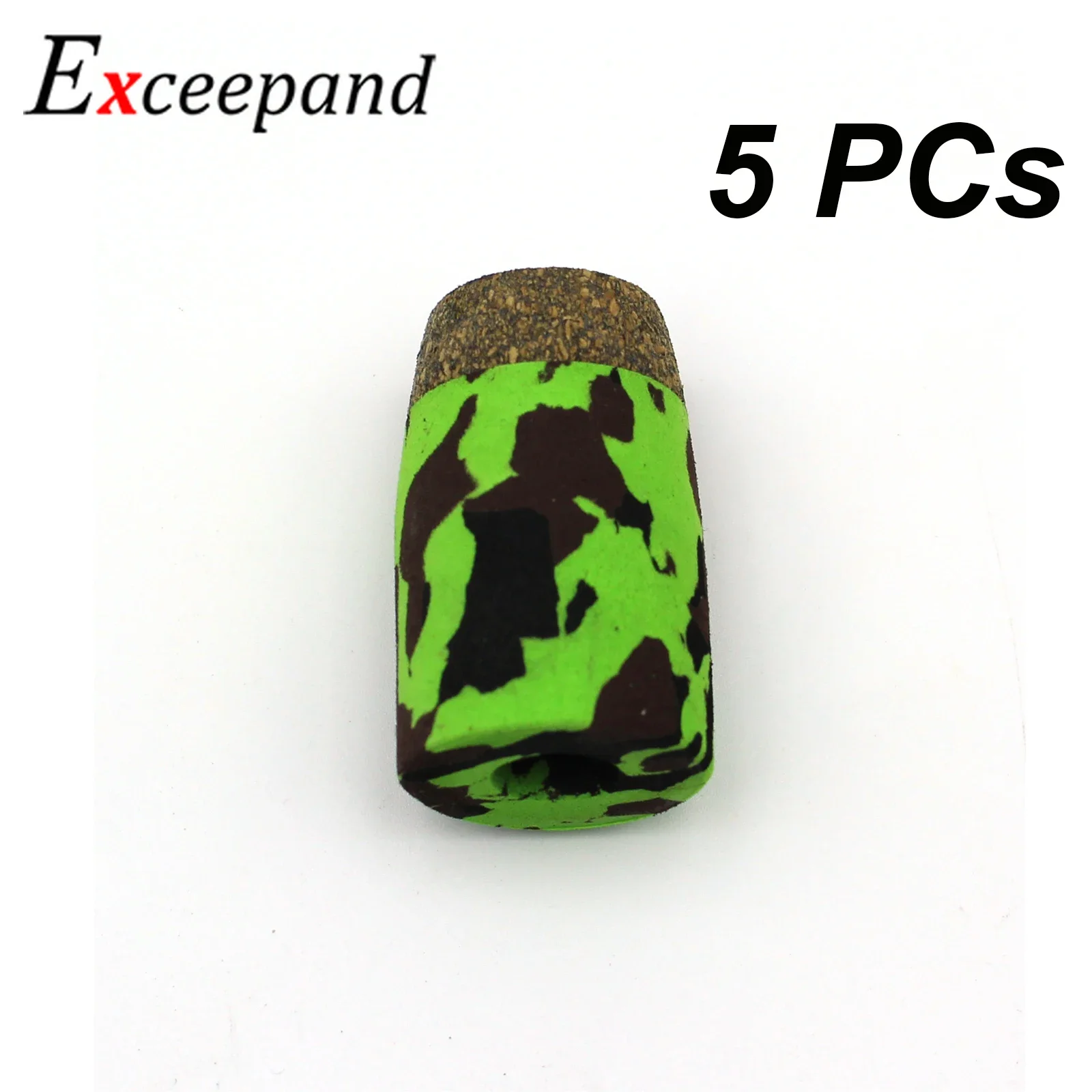 Exceepand-Tapas a tope de EVA de camuflaje, mango de agarre de caña de pescar giratoria para reemplazo de poste DIY o componentes de reparación, 5 piezas, 42mm - imagen 5