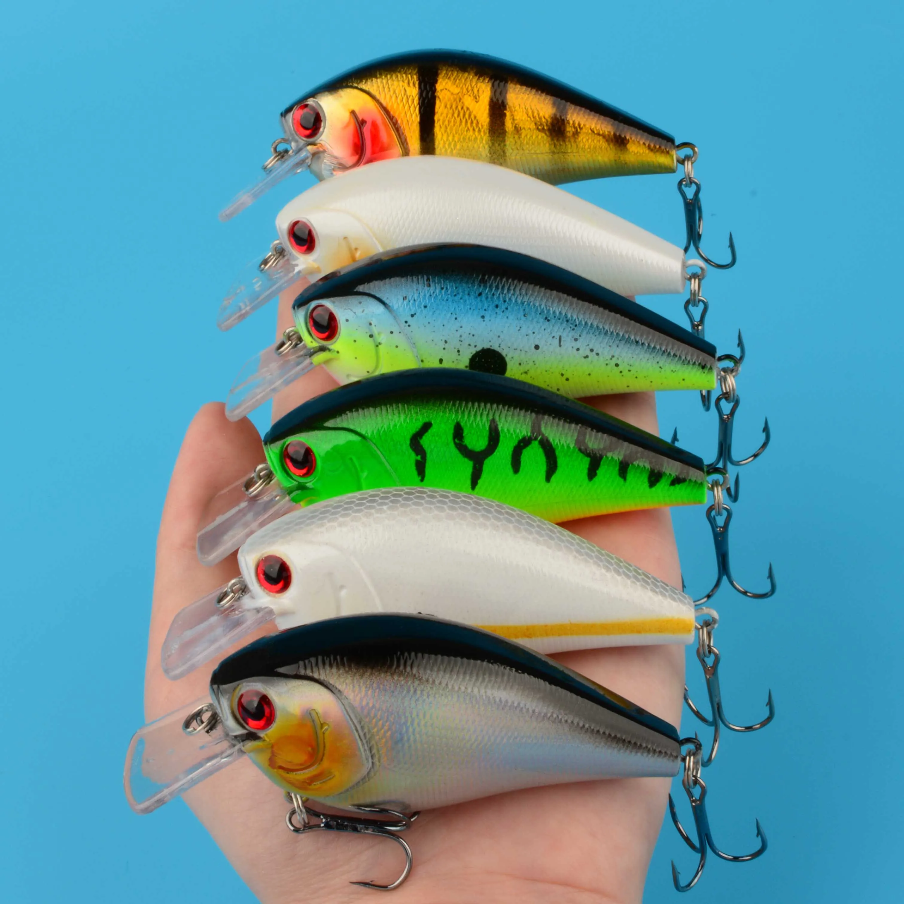 Señuelos flotantes Wobblers para lubina y trucha - imagen 3
