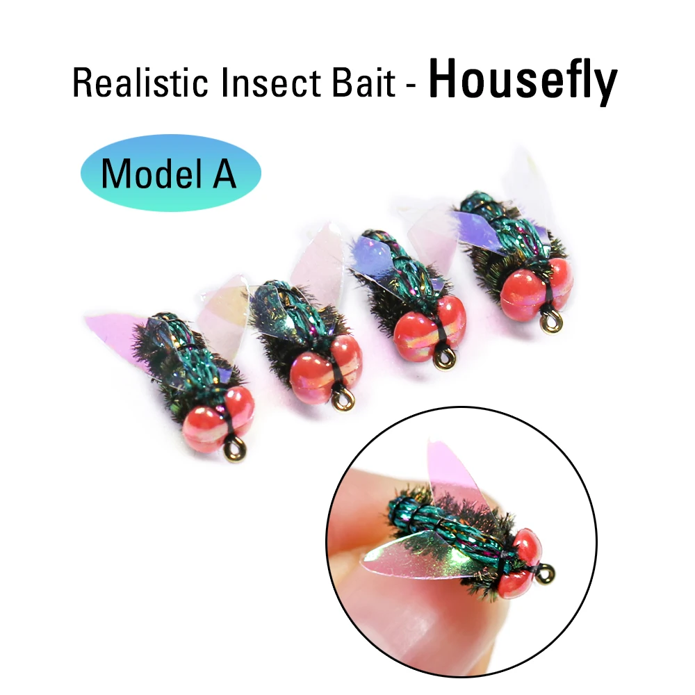 ICERIO-Señuelos de Pesca con forma de mosca para trucha, 6 piezas, #12, #14, #16, Beadhead, hundimiento lento - imagen 2