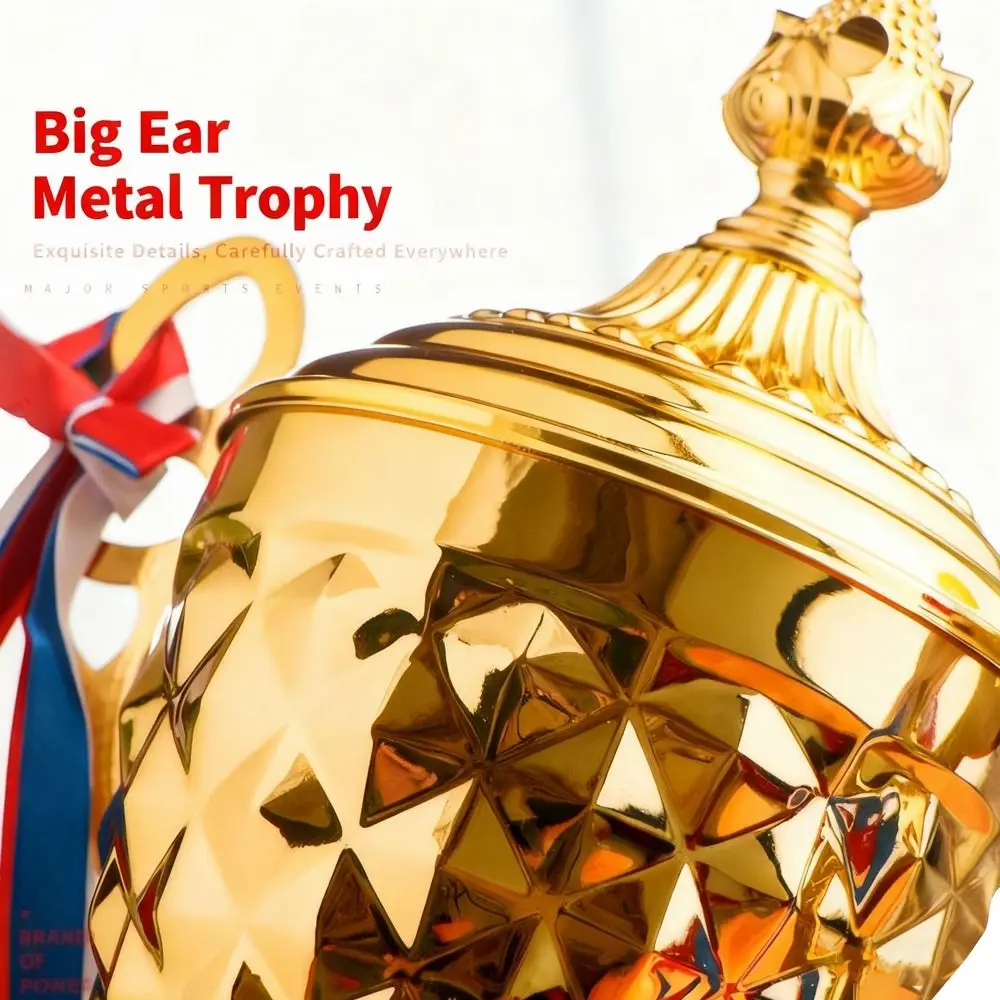 Premio creativo Trofeo de metal Diseño divertido Grabado gratis Trofeo deportivo Colección de exhibición Material metálico Trofeo de premio Tenis de mesa - imagen 3