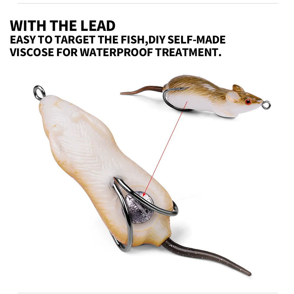 PRO BEROS-Señuelos de Pesca de rana de 6cm y 11,5g, anzuelo Gamakatsu largo de fundición, cebo Artificial suave para lubina, bagre, Lucio, cabeza de serpiente - imagen 3