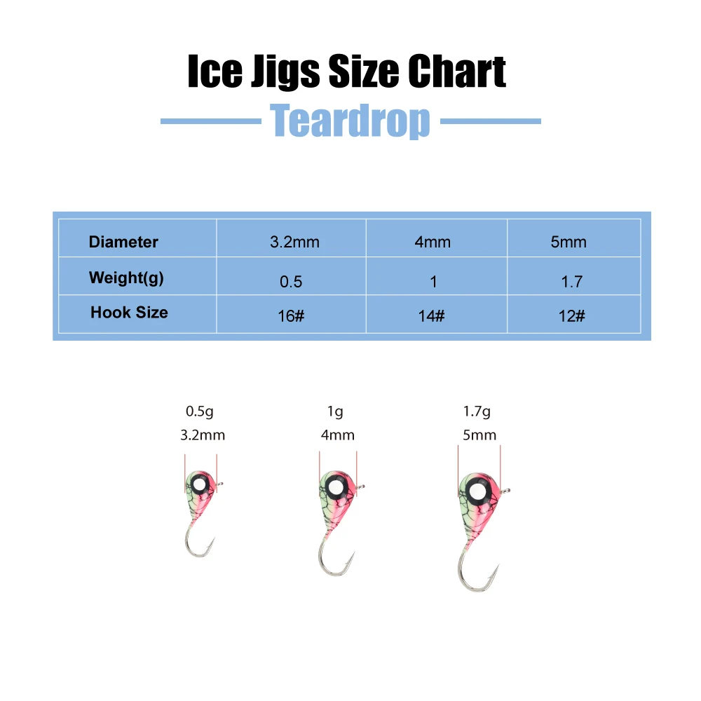 Hayabusa Elite TG Jigs Hielo UV - Material DIY para Perca - imagen 3