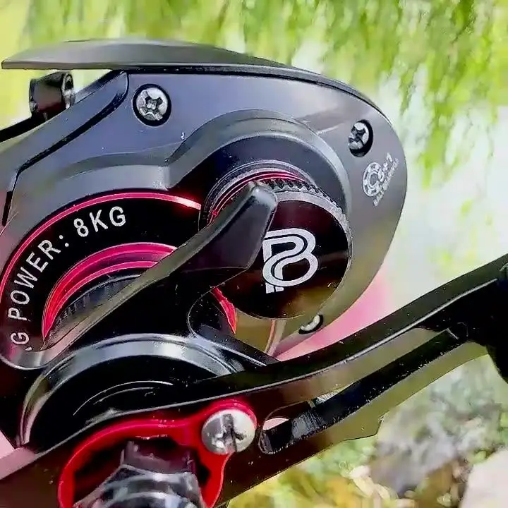 Carrete baitcasting de metal con arrastre alto y tambor fundido - imagen 3