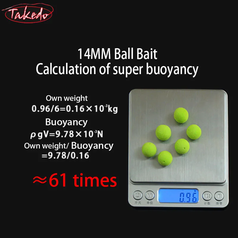 TAKEDO-cebos artificiales con forma de bola flotante, Boilies POP UPS de 14MM de 20 piezas, señuelo de carpa, Bola de pesca de carpa europea, cebo todo para pesca - imagen 5