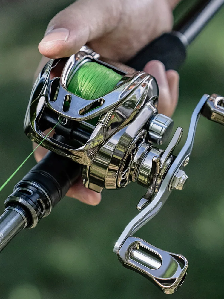 Carrete de Baitcast serie CD2000, señuelo 5 + 1BB, carrete de Metal, arrastre máximo 6KG, con alarma, carrete de pesca Universal - imagen 4