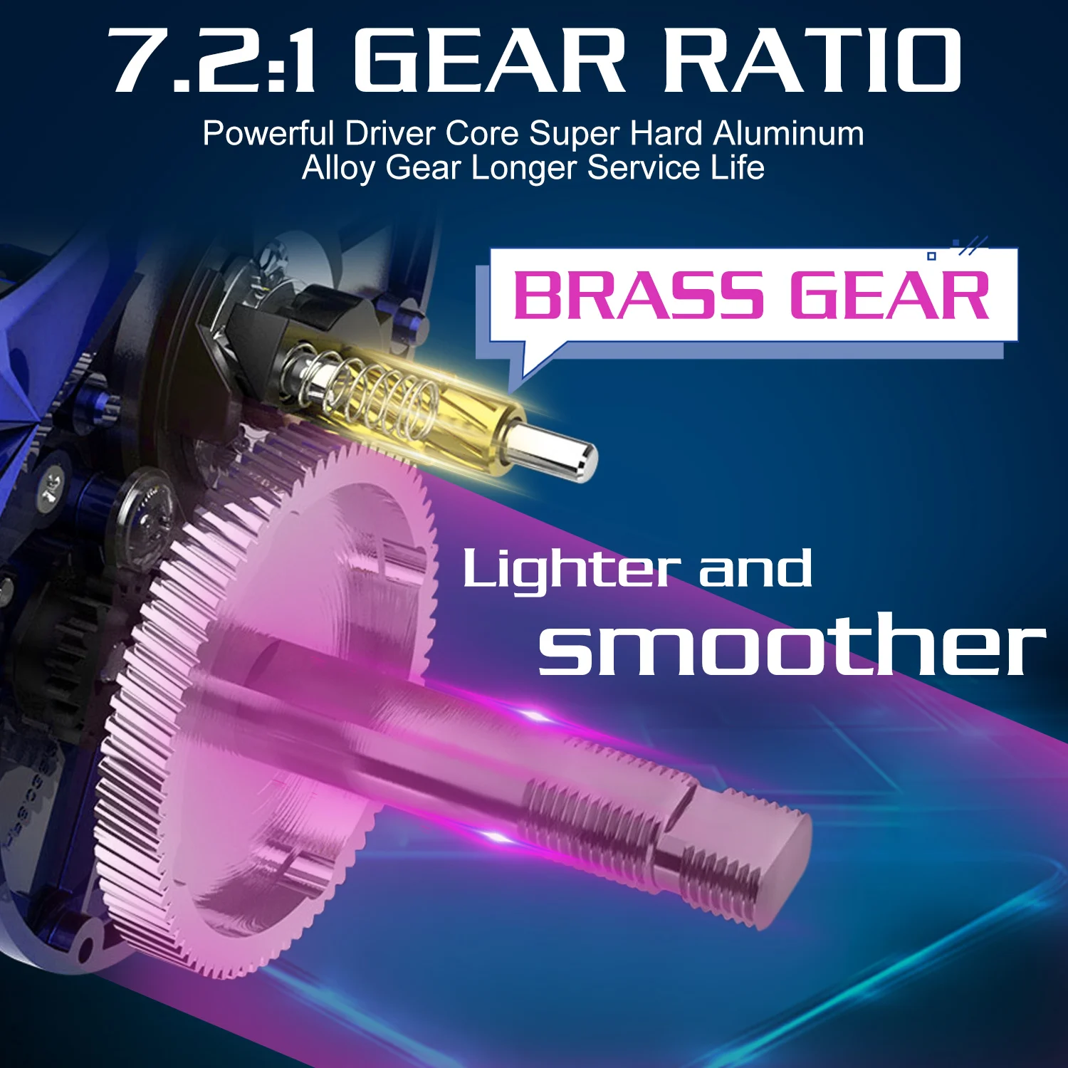 Carrete de Pesca de fundición de cebo Sougayilang, relación de engranaje 7,2: 1, arrastre máximo de 10kg con señuelo, carrete de aluminio para Pesca de lubina, Pesca de agua dulce - imagen 3