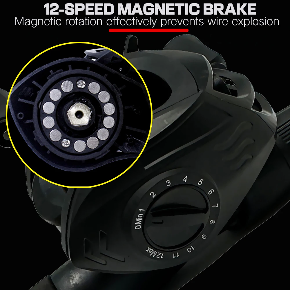 Carrete de pesca de tiro súper largo, carrete de Baitcaster para mano izquierda o derecha, rueda de Baitcasting, arrastre máximo de 8KG, bobina de pesca 19 + 1BB, nuevo - imagen 5