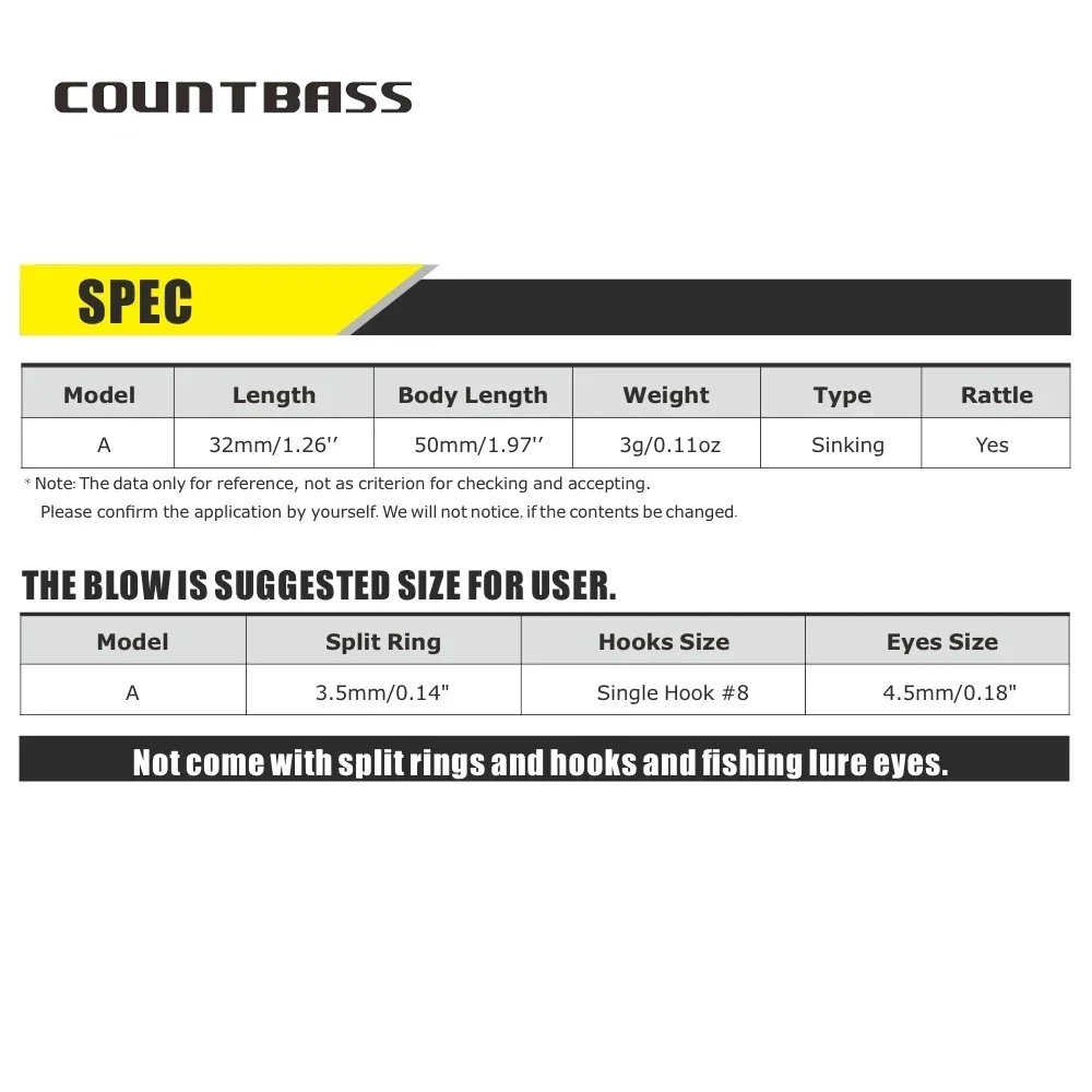 Señuelos duros de agua dulce, cebos de pesca sin pintar, Crankbait, Wobblers, 10 piezas, 32mm/1,26 ", 3g/0,11 oz - imagen 3