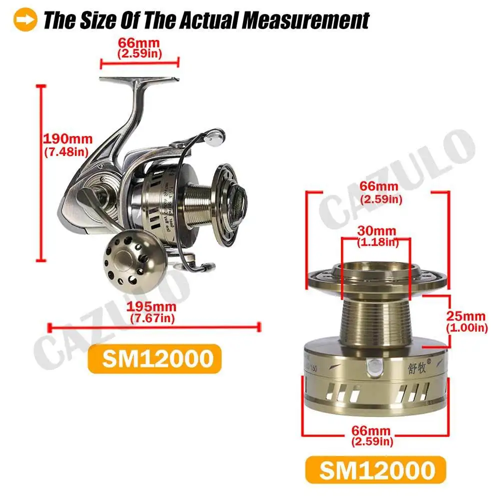 Carretes De Pesca De rueda De carpa, bobina giratoria De Metal, 4,7: 1, arrastre De 25kg, 13bb, Moulinet, Peche Mer, Carretilha De equipo De Pesca - imagen 3