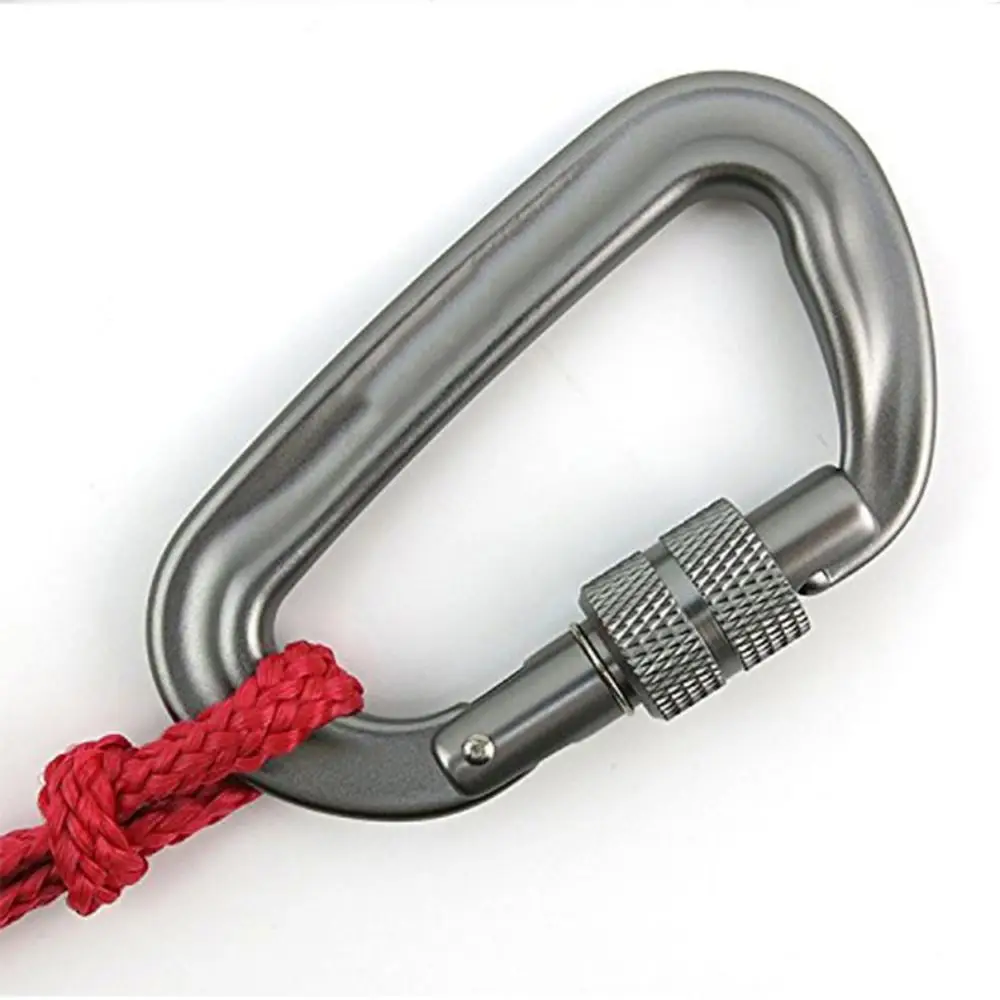 Mosquetón de seguridad profesional de 12KN, hebilla de escalada de aluminio de 10 colores, herramienta de ascenso para exteriores, equipo de protección para montañismo - imagen 3