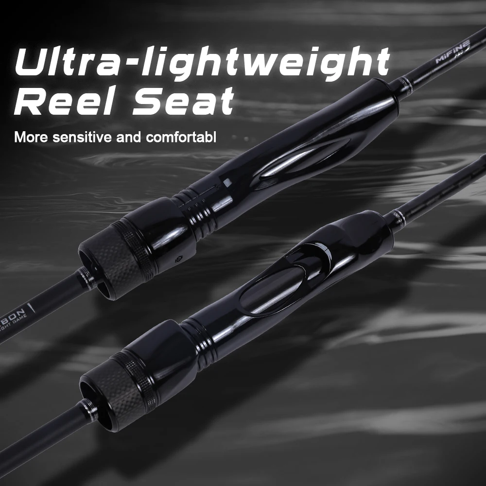 Caña giratoria de pesca MIFINE MICROBITE Ajing, señuelo 2g/3g/5g/8g/10g, agua salada, agua dulce, pesca en roca ligera, anillo Fuji de acción rápida - imagen 3