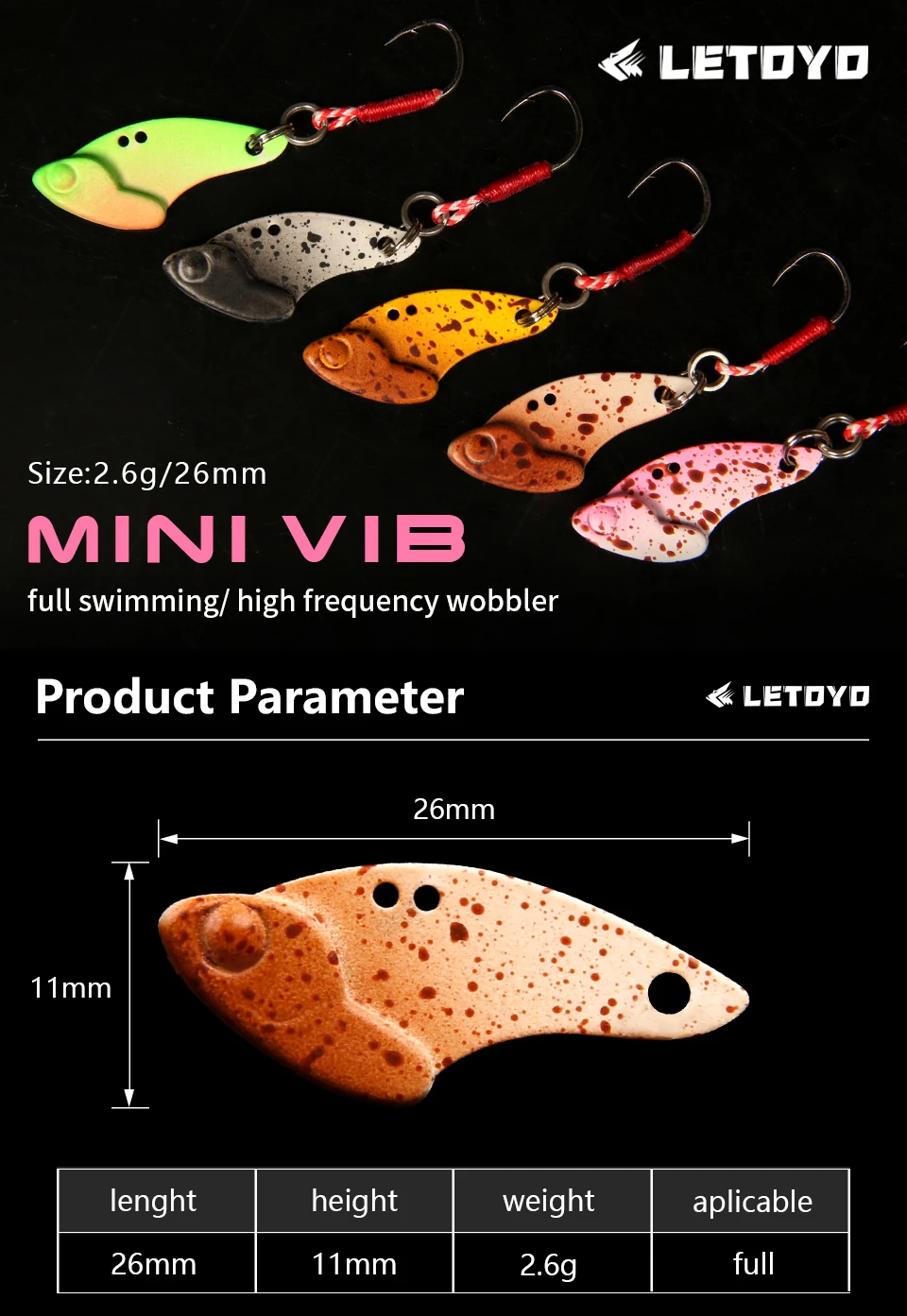 Pack de cinco mini vibradores metálicos LETOYO de 2,7 g