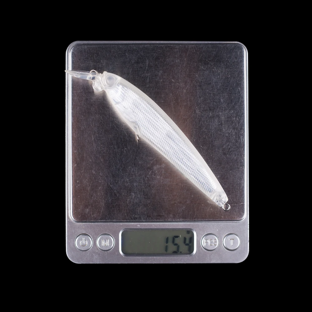 Hanlin 10/20 piezas 12CM 14G sonajeros flotantes sin pintar Jerkbait Wobbler capa de aluminio Minnow Señuelos de pesca Wobbler espacios en blanco aparejos de lubina - imagen 3