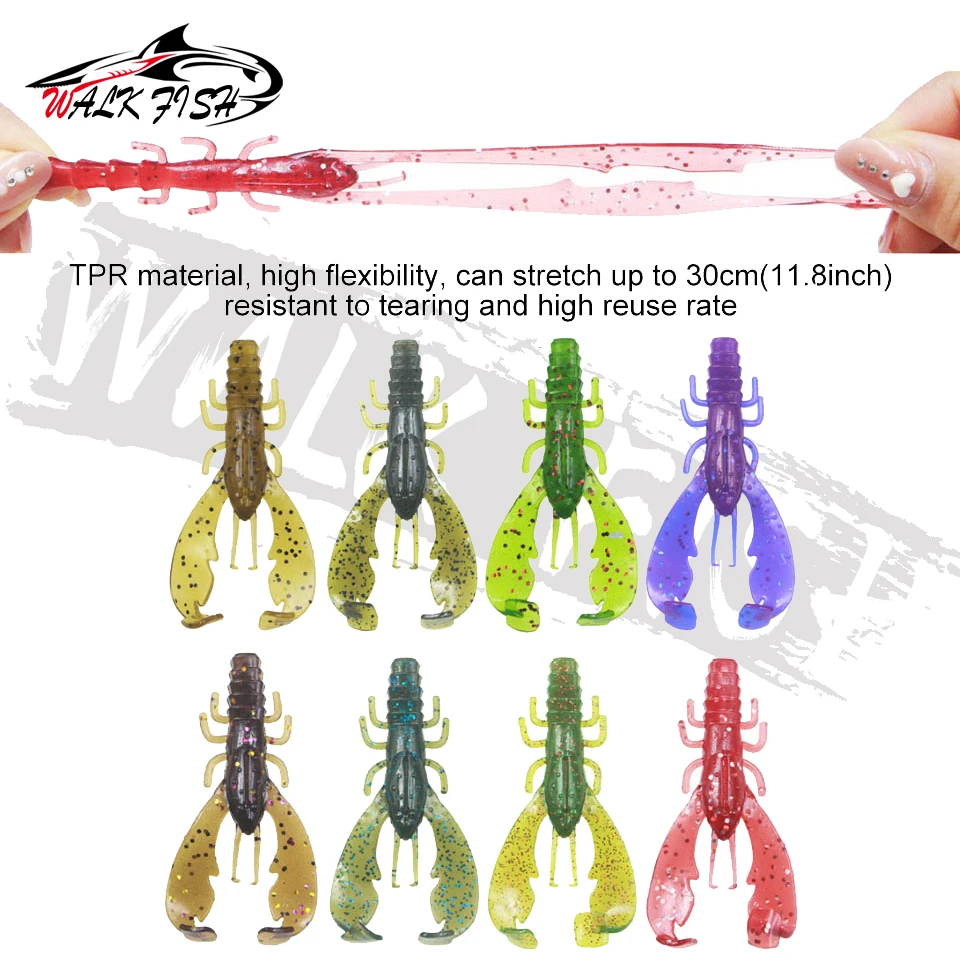 WALK FISH-señuelo para pesca de lubina, señuelo suave de plástico, 5 piezas, TPR, 70mm, 3,5g - imagen 5