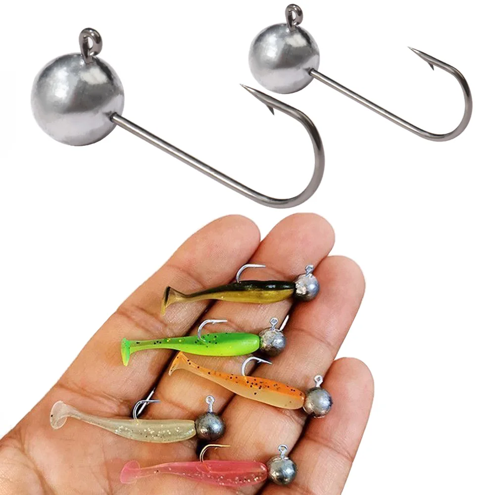 Anzuelos con cabeza de anzuelo de Metal, 5-20 piezas, 1g, 3,5g, 5g, 7g, 10g, raíz de púas, aparejo Ned, Kit de señuelo suave para Pesca, equipo de Pesca, anzuelo de carpa - imagen 3