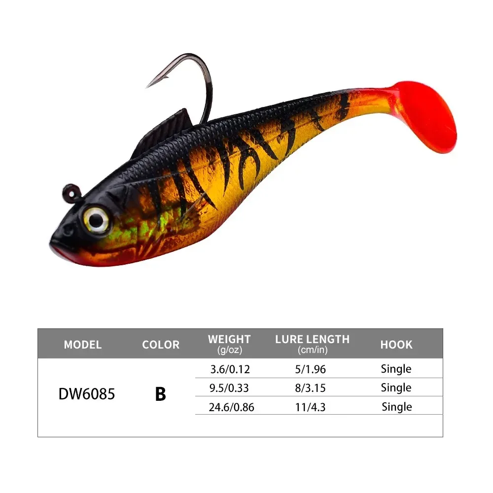 Cebo Jerk de silicona de 9,5g, señuelo suave, pesca Artificial, cebo de natación para lubina, Lucio, Walleye, pesca en agua dulce y salada, 1 ud. - imagen 3