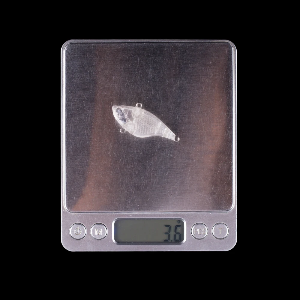 Hanlin-Cebo duro sin pintar, 10/20 piezas, Mini VIB, 3,5 cm, 4g, Señuelos de Pesca en blanco, bolas de plástico transparente, cuerpos duros, aparejos de hundimiento oscilantes - imagen 3