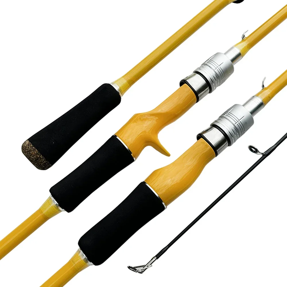 Caña de pescar giratoria para Baitcasting, caña de pescar de fibra de carbono ultraligera, 2 secciones con asiento de carrete de fundición, 3-20g, 1,65 m, 1,8 m - imagen 4