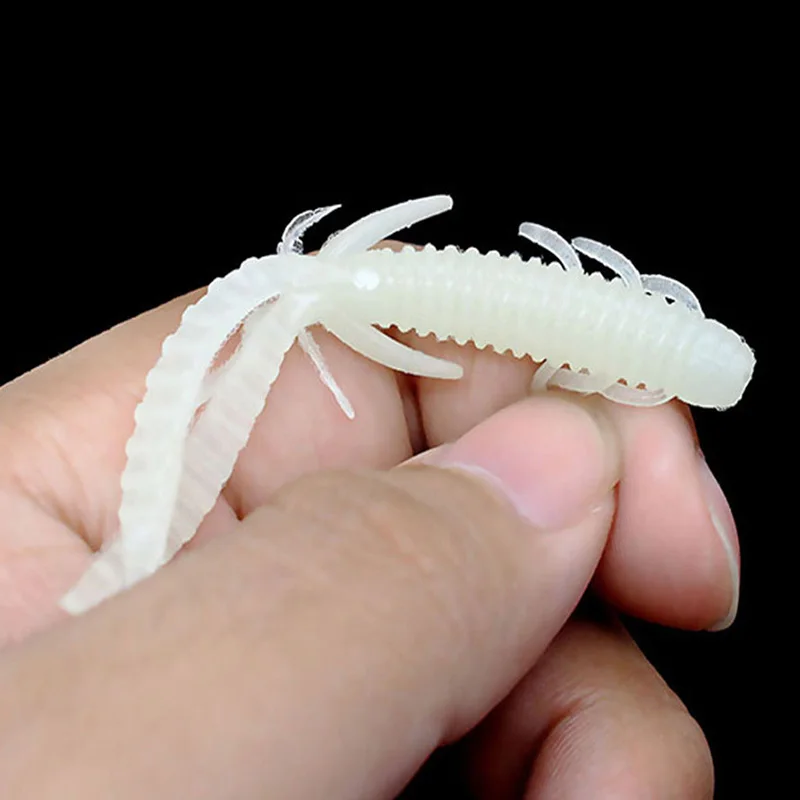 Señuelo suave de camarón de silicona con olor a sal, 5 uds., 7,2 cm, 1,8g, cebos de insectos de goma Artificial, Wobblers para lubina, carpa, aparejos de Pesca - imagen 4