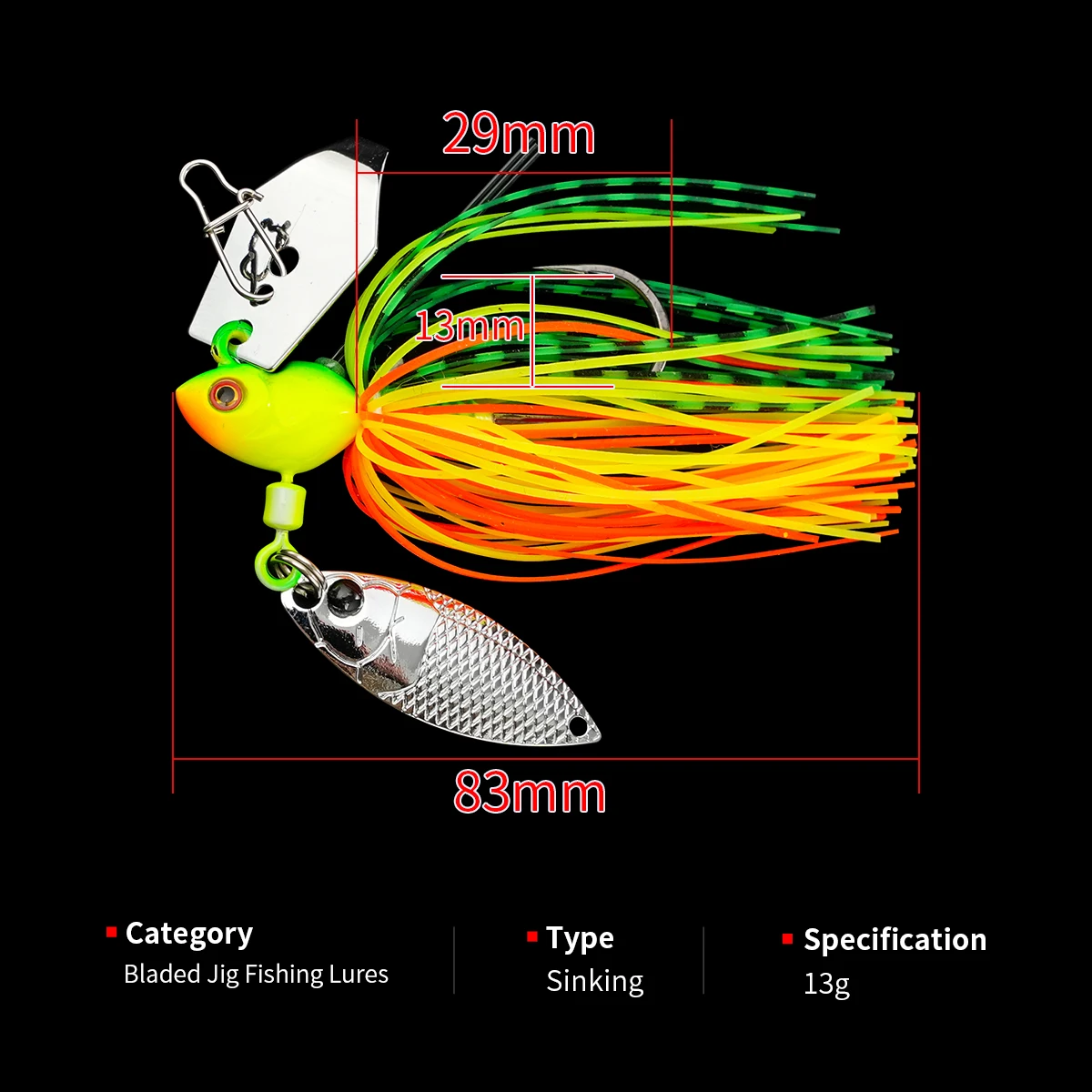 Spinnerbait metálico para lubina y lucio – Señuelo duro - imagen 2