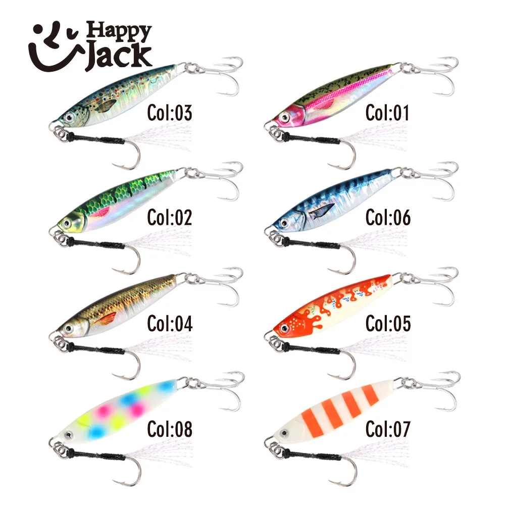 Happyjack-anzuelo de Metal para pesca lenta, cebo Artificial de 10g, 15g, 20g, 30g, con cuchara - imagen 2