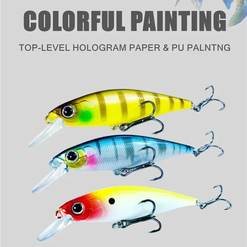 Nuevo señuelo de pesca suspendido Assassin Minnow 80mm/10g 90mm 14,5g Wobbler silencioso luminoso agua salada Crankbait de pargo lubina - imagen 4