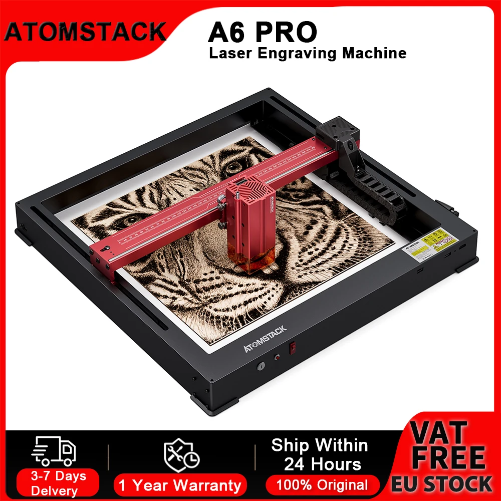 Grabador Láser 3D ATOMSTACK A6 Pro – Corte en madera y acero