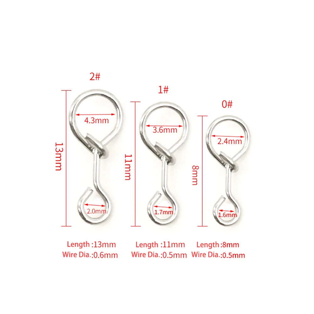 Conectores giratorios pesca 5-13cm – Anillo conexión rápida para mosca - imagen 3