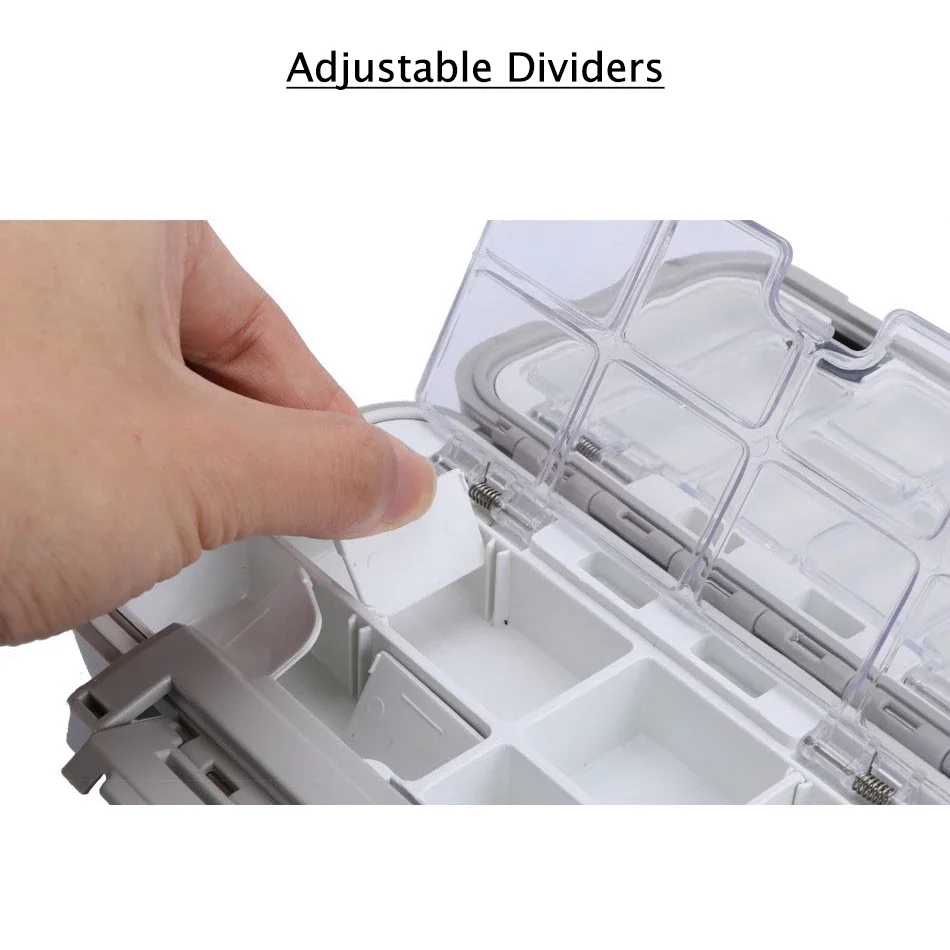 Goture-caja de aparejos de pesca impermeable, cajas de almacenamiento de anzuelos de cebo de doble cara, accesorios de pesca con mosca de carpa, tamaño S, M, L - imagen 5