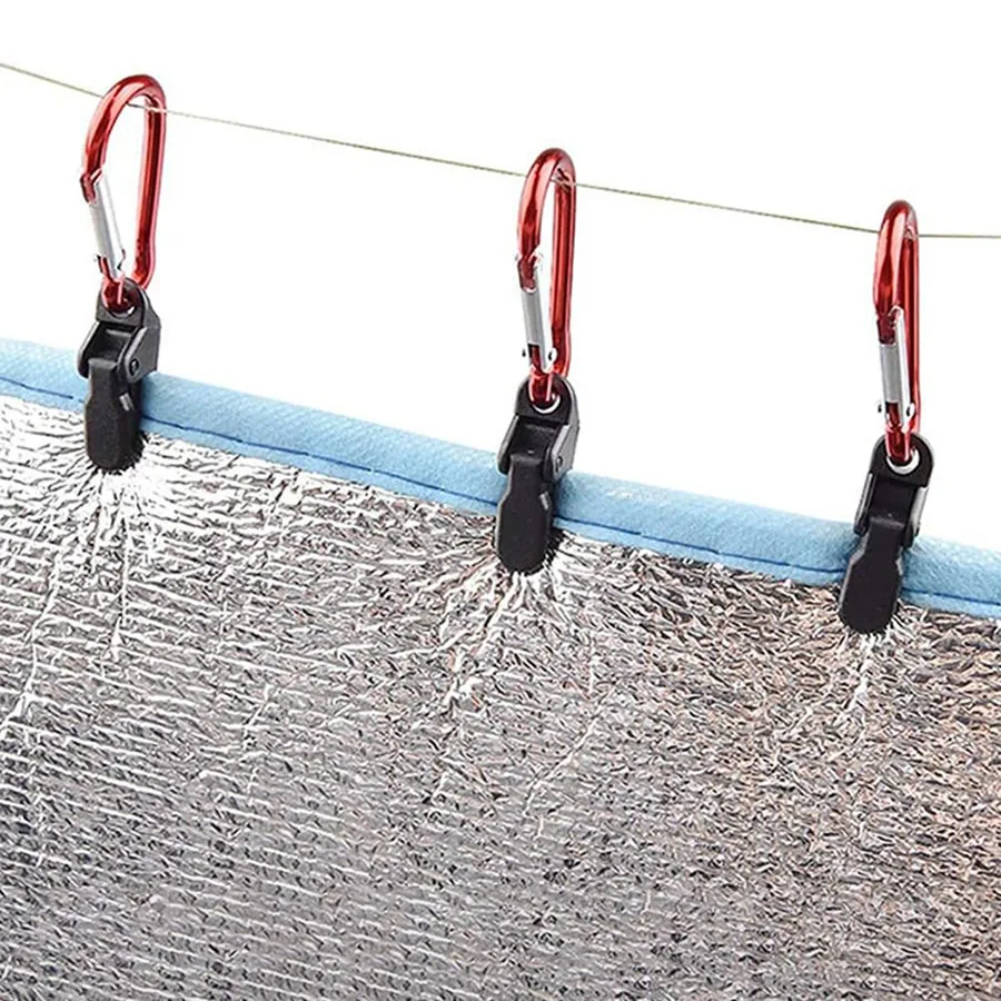 Abrazaderas lona con mosquetón para pesca – Resistente al viento - imagen 4