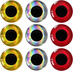 Señuelo de pesca impermeable con ojos 3D, accesorio de 3/4/5/6/7/8/9/10mm, 100 piezas