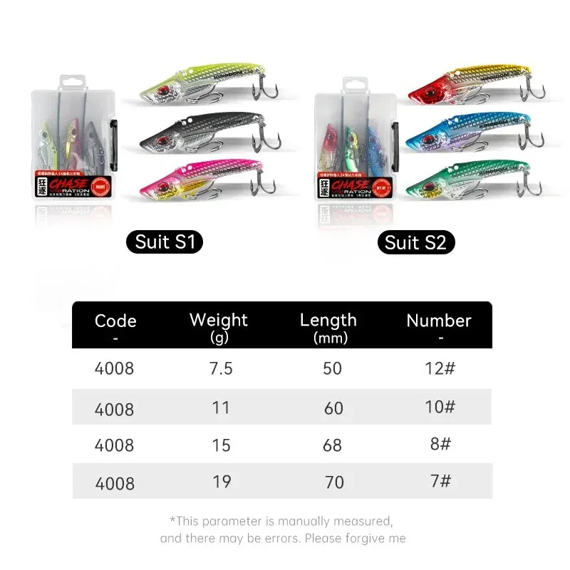 KINGDOM 3 uds Señuelos de Pesca con vibración cebos VIB 7,5g 11g 15g Wobblers aparejos de pesca cebo para accesorios artificiales de profundidad completa - imagen 3