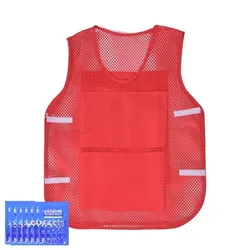 Chaleco refrescante de tamaño Universal con 8 paquetes de hielo Diseño de tira reflectante Chaleco de prevención de golpes Resistencia a altas temperaturas
