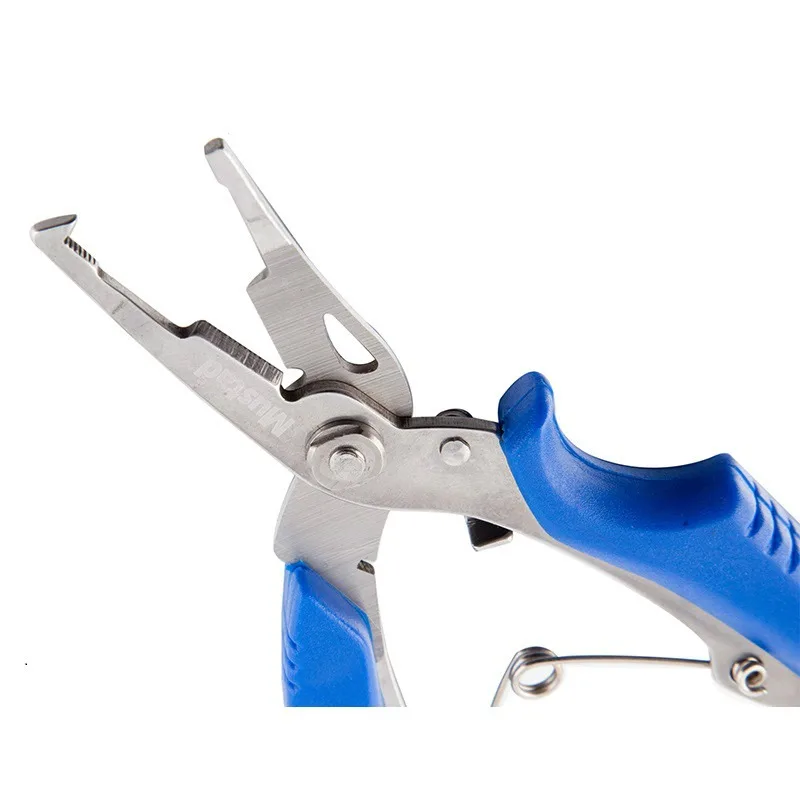 Alicates de pesca multifuncionales Mustad MTB007, tijera, línea trenzada, cortador de señuelos, removedor de anzuelos, acero inoxidable ligero - imagen 3