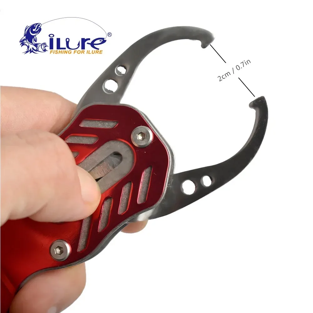ILURE-agarre de pesca portátil, accesorio de aleación de aluminio de 120mm y 89g, con control de anzuelos, cuerda fija ultraligera - imagen 4