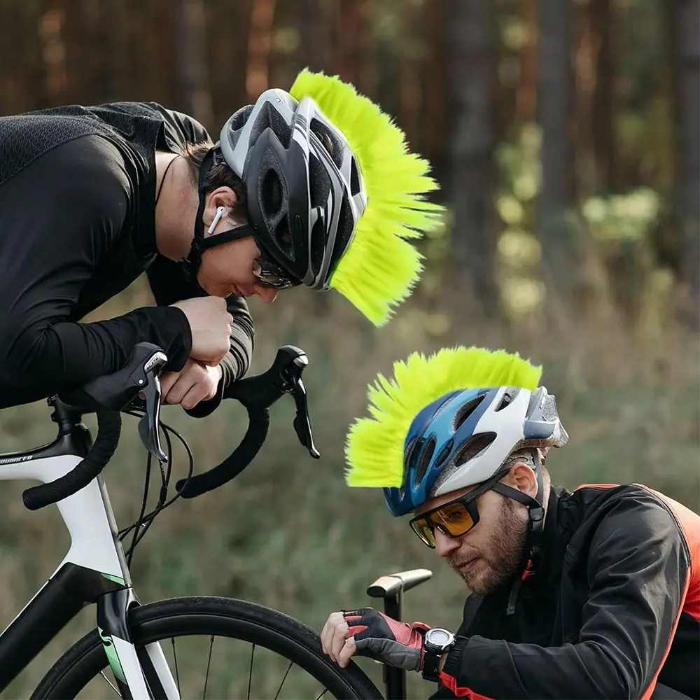Divertida peluca Universal Mohawk, pelo sintético, pegatinas de decoración para casco de Motor, peluca creativa para exteriores - imagen 4