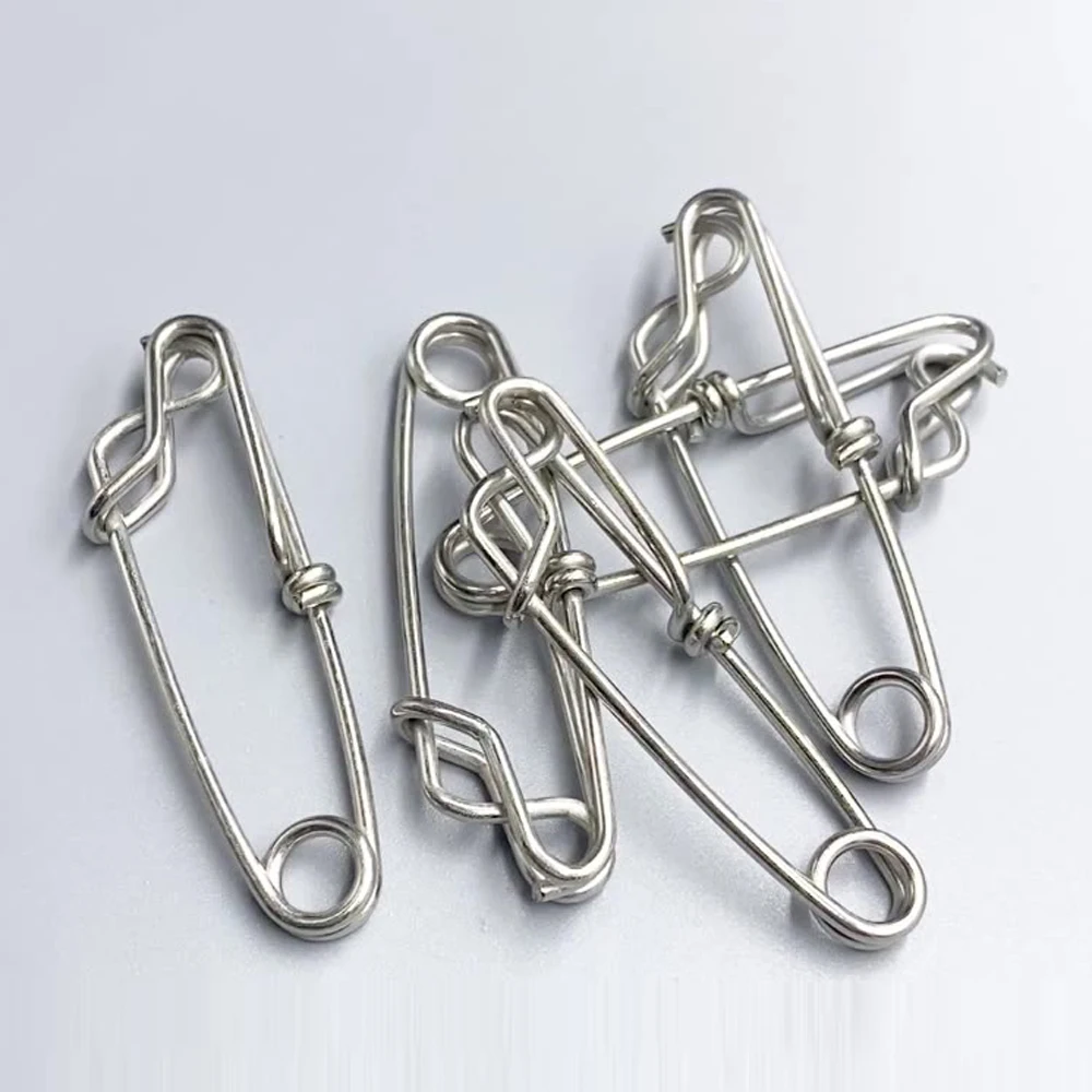 Señuelo de pesca de acero inoxidable, 1 o 5 uds., Pin rápido, conector de Clip de ojo abierto, herramientas de pesca, accesorios de pesca - imagen 3