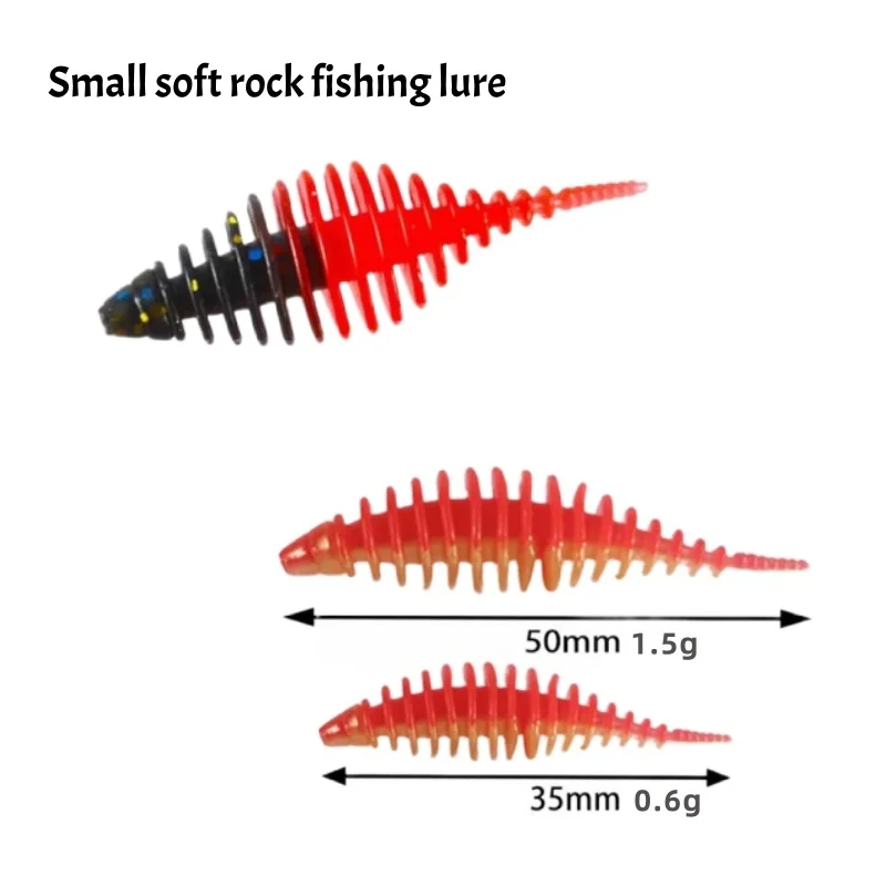 Swolfy Soft Worm vinilo jig swimbait doble color para lubina - imagen 3