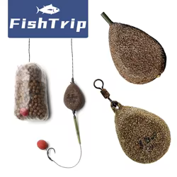 FishTrip 5 uds peso de plomo de carpa 2oz ~ 4oz pera pesca en línea plomo giratorio accesorios de pesca de carpa